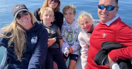 au pair hos värdfamilj på en båt