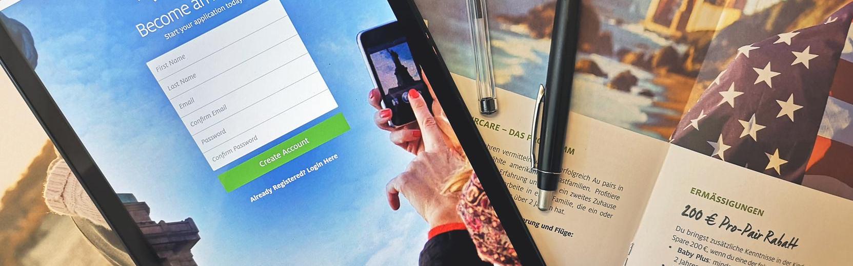Au pair ansökan mobil Au pair ansökan