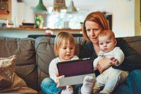 mom with small children